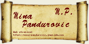 Mina Pandurović vizit kartica